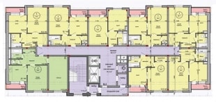 Двухсекционный 17-ти этажный жилой дом, вариант 2