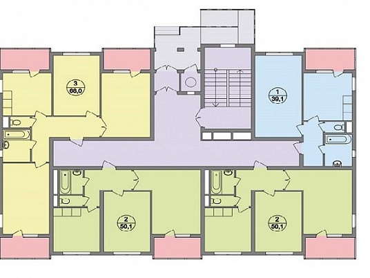 Трехэтажный жилой дом на 12 квартир и 29 человек