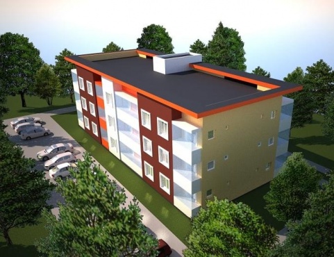 Строительство жилого трехэтажного дома на 21 квартиру и 44 человека